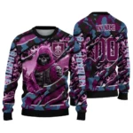 Customized Burnley Skull Horde Burgundy Sweater Best Selling