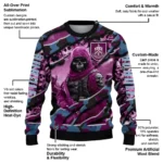 Customized Burnley Skull Horde Burgundy Sweater Best Selling