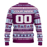 Customized Burnley Tent Stripes Burgundy White Sweater Best Selling