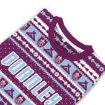 Customized Burnley Tent Stripes Burgundy White Sweater Best Selling