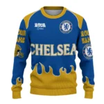 Customized Chelsea Flame Border Royal Blue Sweater Best Selling