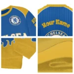 Customized Chelsea Flame Border Royal Blue Sweater Best Selling