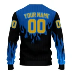 Customized Chelsea Flame Outline Royal Blue Black Sweater Best Selling
