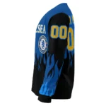 Customized Chelsea Flame Outline Royal Blue Black Sweater Best Selling