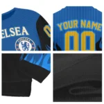 Customized Chelsea Flame Outline Royal Blue Black Sweater Best Selling