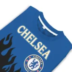 Customized Chelsea Flame Outline Royal Blue Black Sweater Best Selling
