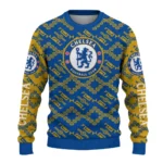 Customized Chelsea Lattice Gridwork Royal Blue Sweater Best Selling