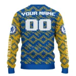 Customized Chelsea Lattice Gridwork Royal Blue Sweater Best Selling