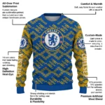 Customized Chelsea Lattice Gridwork Royal Blue Sweater Best Selling