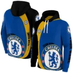 Customized Chelsea Minimalist Design Royal Blue Black Hoodie Best Selling