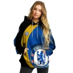 Customized Chelsea Minimalist Design Royal Blue Black Hoodie Best Selling