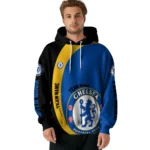 Customized Chelsea Minimalist Design Royal Blue Black Hoodie Best Selling
