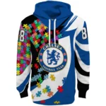 Customized Chelsea Puzzle Pieces Royal Blue Hoodie Best Selling