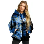 Customized Chelsea Skull Motif Royal Blue Black Hoodie Best Selling