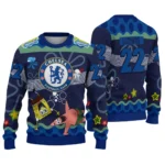 Customized Chelsea Spongebob Designs Blue Sweater Best Selling