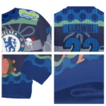 Customized Chelsea Spongebob Designs Blue Sweater Best Selling