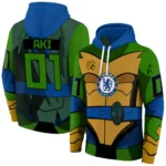 Customized Chelsea Superhero Armor Royal Blue Green Hoodie Best Selling