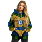 Customized Chelsea Superhero Armor Royal Blue Green Hoodie Best Selling