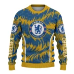 Customized Chelsea Swirl Flow Royal Blue Sweater Best Selling