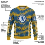 Customized Chelsea Swirl Flow Royal Blue Sweater Best Selling