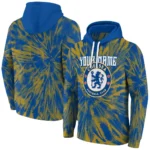 Customized Chelsea Tie Dye Pattern Royal Blue Hoodie Best Selling