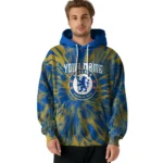 Customized Chelsea Tie Dye Pattern Royal Blue Hoodie Best Selling
