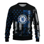 Customized Chelsea Vintage Usa Flag Black Sweater Best Selling