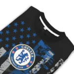 Customized Chelsea Vintage Usa Flag Black Sweater Best Selling