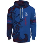 Customized Crystal Palace Deer Silhouette Blue Hoodie Best Selling