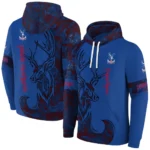 Customized Crystal Palace Deer Silhouette Blue Hoodie Best Selling