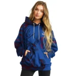 Customized Crystal Palace Deer Silhouette Blue Hoodie Best Selling