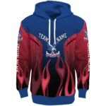 Customized Crystal Palace Flame Design Blue Hoodie Best Selling