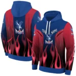 Customized Crystal Palace Flame Design Blue Hoodie Best Selling