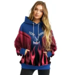 Customized Crystal Palace Flame Design Blue Hoodie Best Selling