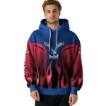 Customized Crystal Palace Flame Design Blue Hoodie Best Selling