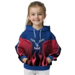 Customized Crystal Palace Flame Design Blue Hoodie Best Selling