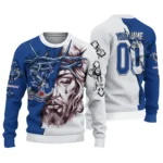 Customized Crystal Palace Jesus Tears Blue White Sweater Best Selling