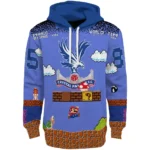 Customized Crystal Palace Mario Blue Black Hoodie Best Selling
