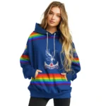 Customized Crystal Palace Rainbow Stripes Blue Hoodie Best Selling