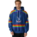 Customized Crystal Palace Rainbow Stripes Blue Hoodie Best Selling