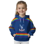 Customized Crystal Palace Rainbow Stripes Blue Hoodie Best Selling