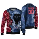Customized Crystal Palace Skull Collage Blue Sweater Best Selling