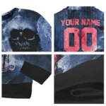 Customized Crystal Palace Skull Collage Blue Sweater Best Selling