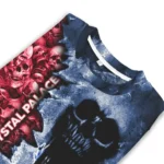 Customized Crystal Palace Skull Collage Blue Sweater Best Selling
