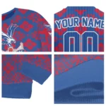 Customized Crystal Palace Snowflake Matrix Blue Sweater Best Selling