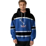 Customized Crystal Palace Striped Pattern Blue Hoodie Best Selling