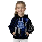 Customized Everton Distressed Flag Royal Blue Black Hoodie Best Selling