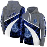 Customized Everton Hexagonal Mesh Royal Blue Black Gray Hoodie Best Selling