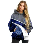 Customized Everton Hexagonal Mesh Royal Blue Black Gray Hoodie Best Selling