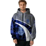 Customized Everton Hexagonal Mesh Royal Blue Black Gray Hoodie Best Selling